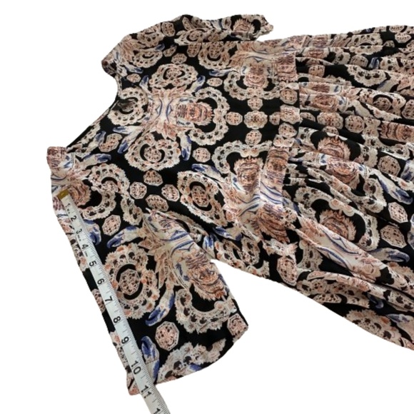 Passion Fusion Women's Small Multitone Bohemian Short Sleeves Mini Dress/Tunic - Picture 13 of 15